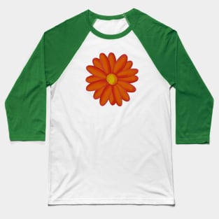 A Single Orange Flower Baseball T-Shirt